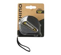 RHINO - 3 m Tape Measure with Magnetic tip (magnetized) with Double Stop Hook for Belt - EU Mid Class II Standard - Length 3 m x Width 16 mm - NC, 16 mm
