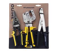 RHINO 3 Piece Drywall Tool Set - Trimmer / Nibbler / Crimping Pliers - This Set of 3 Tools Specially Designed for Platters - 5 Year