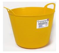 Rhino 40 Litre Heavy Duty Flexi Flexible Garden Container Storage Bucket Tub - Yellow