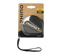 Rhino 46232 8 m Tape Measure with Magnetic Tip (Magnetic) with Double Stop Hook for Belt, EU Mid Class II Standard, Length 8 m x Width 25 mm, NC, 25 mm