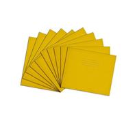 Rhino 6.5 x 8 Exercise Books, 40-Page/Blank Paper Notebook, 10-Pack, Writing & Sketch Book, Office & School Stationery Supplies, Yellow