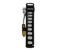 Rhino - 72-Tooth Ratchet spanners - 3/8-inch Ratchet Wrench Set + 9 sockets - Made of Steel (Chrome Vanadium) - high Quality - Socket Diameter 11 to 19 mm - Square 3/8-inch