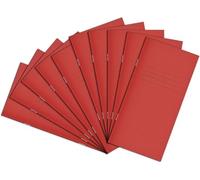Rhino 8 x 4 Exercise Books, 32-Page / 8mm Lined Paper Notebook, 100-Pack, Writing Book, Office & School Stationery Supplies, Red