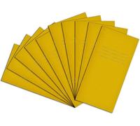 Rhino 8 x 4 Exercise Books, 32-Page / 8mm Lined Paper Notebook, 100-Pack, Writing Book, Office & School Stationery Supplies, Yellow