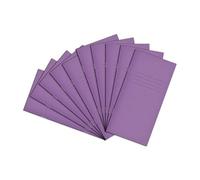 Rhino 8 x 4 Exercise Books, 32 Page / 8mm Lined with Centre Margin Paper Notebook, 10 Pack, Writing Book, Office & School Stationery Supplies, Purple