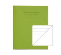 RHINO 8 x 6.5 Exercise Book 32 Page Light Green F12/B Carton of 100