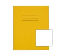 Rhino 8 x 6.5 Exercise Book 48 Page Plain Yellow (Pack 100) - VEX342-4