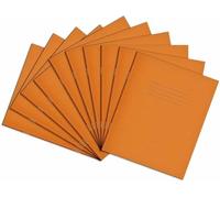 Rhino 8 x 6.5 Exercise Book 48 Page Orange Ruled 5mm Squares S5 (Pack 100) - VEX342-312-2