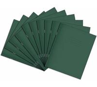 Rhino 8 x 6.5 Exercise Book 48 Page, Dark Green, 5mm Squared Pages (Pack 100)