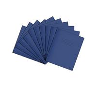 Rhino Stationery Exercise Book | 8 X 6.5 | 48 Page | 8mm Lined with Margin | Dark Blue | Learning Resources | School Books | Pack of 10, VEX342-202-8