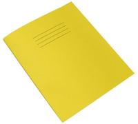 RHINO Stationery Exercise Book | 8 X 6.5 | 48 Page | Top Half Blank & Bottom Half 15mm Lined | Yellow | Learning Resources | School Books | Pack of 10