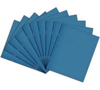 Rhino 8 x 6.5 Exercise Books, 64-Page/Blank Paper Notebook, 100-Pack, Writing Book, Office & School Stationery Supplies, Light Blue
