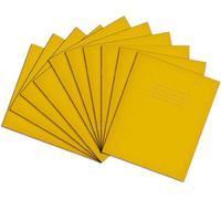 Rhino 8 x 6.5 Exercise Books, 48-Page / 7mm Squared Paper Notebook, 100-Pack, Maths Book, Office & School Stationery Supplies, Yellow