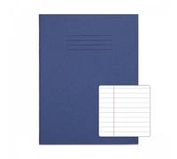Rhino 9 x 7 Exercise Book 80 Page, Dark Blue, 8mm Ruled & Margin Pages (Pack 100)