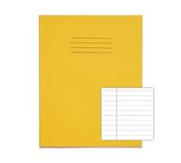 Rhino 9 x 7 Exercise Book 80 Page Ruled F8M Yellow (Pack 100) - VEX554