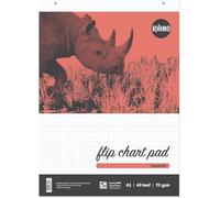 Rhino A1 Flip Chart Paper Pad, 80-Page / 20mm Squared Paper, 5-Pack, 40-Leaf, Office & School Stationery Supplies