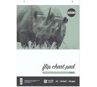 Rhino A1 Flip Chart Paper Pad, 80-Page/Blank Paper Pad, 5-Pack, 40-Leaf, Office & School Stationery Supplies
