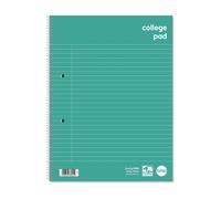 Rhino Notebook A4+ Ruled Spiral Bound Side Bound Laminated Board Soft Cover White Perforated 140 Pages Pack 10
