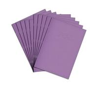 Rhino A4 Cornell Exercise Book, 80 Page / 5mm Squared Notebook, 10 Pack, Office & School Stationery Supplies, Purple