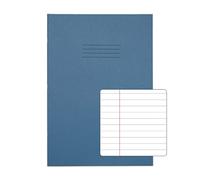 Rhino A4 Exercise Book 48 page, Light Blue, 8mm Ruled & Margin Pages (Pack 100)