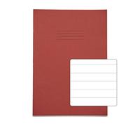 Rhino A4 Exercise Book 48 page, Red, 15mm Ruled Pages (Pack 100)