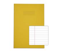 Rhino Exercise Book A4 Ruled Stapled Side Bound Manila Soft Cover White 48 Pages Pack of 100