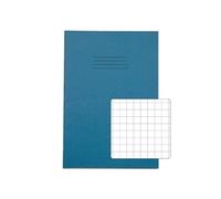 Rhino A4 Exercise Book 64 Page 10mm Squares S10 Light Blue (Pack 50) -