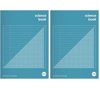 Rhino A4 Exercise Book, 64-Page / 8mm Lined with Margin & 10mm Graph Ruling Reverse Paper Notebook, 2-Pack, Office & School Stationery Supplies, Green