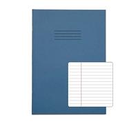 RHINO A4 Exercise Book 64 Page, Light Blue, 6mm Rules & Margin Pages (Pack 50)