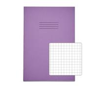 RHINO A4 Exercise Book 64 Page Purple S7 (Pack of 50)