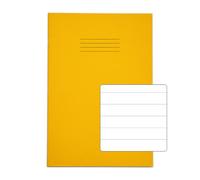 Rhino A4 Exercise Book 64 Page, Yellow, 15mm Rules Pages (Pack 50)