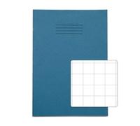 Rhino A4 Exercise Book 80 Page 20mm Squared Light Blue (Pack 50) - VEX