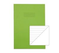 Rhino A4 Exercise Books, 80-Page / 8mm Lined with Blank Alternate Pages Notebook, 50-Pack, Office & School Stationery Supplies, Light Green