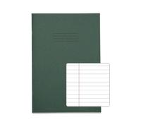 Rhino Exercise Book A4 Ruled Stapled Side Bound Manila Dark Green Not perforated 80 Pages Pack of 50