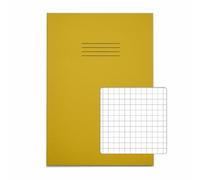 Rhino Exercise Book 5mm Square 80 Pages A4 Yellow (Pack of 50) VC49676