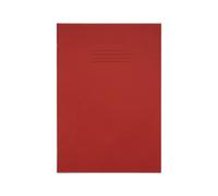 Rhino A4+ Exercise Book 8mm Ruled with Margin 80 Pages Red (Pack of 50) VDU080-2
