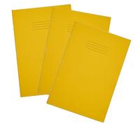 Rhino A4 Exercise Books, 32-Page / 10mm Squared Paper Notebook, 3-Pack, Office & School Stationery Supplies, Yellow