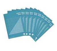 Rhino A4 Exercise Books, 64-Page / 8mm Lined with Margin & 10mm Graph Ruling Reverse Paper Notebook, 10-Pack, Office & School Stationery Supplies, Green