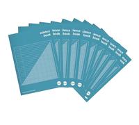 Rhino A4 Exercise Books, 64-Page / 8mm Lined with Margin & 10mm Graph Ruling Reverse Paper Notebook, 80-Pack, Office & School Stationery Supplies, Green