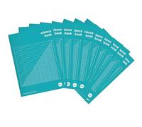 Rhino A4 Science Book 64 Page Page Feint Ruled 8mm With Margin With 2:10:20 Graph Ruling On Reverse (Pack 10) - SDSC2Y-0