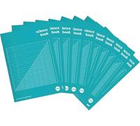 Rhino A4 Exercise Books, 64-Page / 8mm Lined with Margin & 20mm Graph Ruling Reverse Paper Notebook, 80-Pack, Office & School Stationery Supplies, Green
