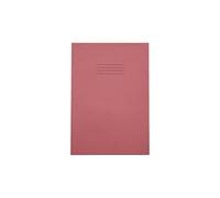 Rhino A4 Exercise Books, 80-Page / 8mm Lined with Margin Paper Notebook, 1-Pack, Office & School Stationery Supplies, Pink