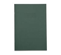 Rhino A4 Exercise Books, 80 Page / 8mm Lined with Margin Paper Notebook, 10 Pack, Office & School Stationery Supplies, Dark Green
