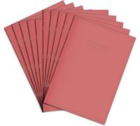 Rhino A4 Exercise Books, 80-Page / 8mm Lined with Margin Paper Notebook, 50-Pack, Office & School Stationery Supplies, Pink