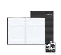 RHINO A4 Hardback Notebook Casebound 192 Pages 8mm Lined