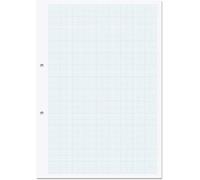 Rhino A4 Loose Leaf Graph Paper, 500 Sheets / 1000 Page, 20mm Graph Ruling, 5-Pack, Hole Punched, School & Office Stationery Supplies