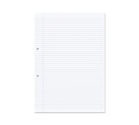 RHINO A4 Loose Leaf Lined Paper, 500 Sheets / 1000 Page, 6mm Lined with Margin Paper, Hole Punched, School & Office Stationery Supplies