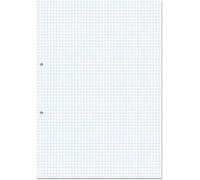 Rhino A4 Loose Leaf Squared Paper, 500 Sheets / 1000 Pages, 5mm Squared Paper, 5-Pack, Hole Punched, School & Office Stationery Supplies