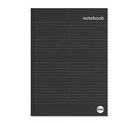 Rhino A4 Notebook, 192 Page / 8mm Lined Writing Book, 1 Pack, Hardback & Casebound Pad, School & Office Stationery Supplies