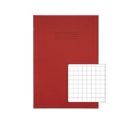 Rhino A4 Plus Exercise Book Red S10 Squared 80 Page (Pack 50) VDU080-3